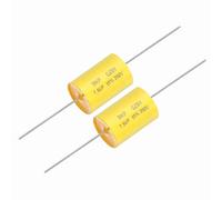 sourcing map 2Pcs 1.5uf Frequency Divider Capacitor, 250V Axial Audio Speaker Crossover MKP Film Capacitor