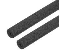sourcing map 2pcs 1/6" ID Pipe Insulation Foam Tube, Foam Pipe Tubing Covers 0.71" OD Wrap Roll Bar Tubing 3.3FT Long - Heat Preservation for Handle Heat Water/Pipe Freeze Protection, Black