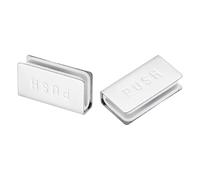 sourcing map 2Pcs 1.6" Non Magnetic Latch Clamp, Steel Glass Cabinet Clip, Metal Rectangular Adjustable Frameless Glass Clamp for Cabinet, Door, Wardrobe, Chrome