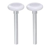 sourcing map 2pcs 1.8" Nylon Garage Door Rollers for 2" Garage Track, 4.25" Stem Quiet Garage Door Wheels, 6200zz Precision Bearing 8 Balls, White