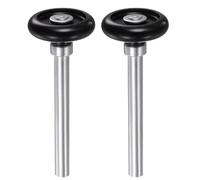 sourcing map 2pcs 1.8" Nylon Garage Door Rollers for 2" Garage Track, 4.25" Stem Standard Rollers, Black