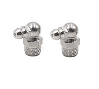 sourcing map 2pcs 1/8" Stainless Steel 90 Degree Grease Nipple Fitting for Motorbike Car