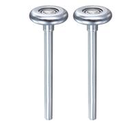 sourcing map 2pcs 1.8" Zinc-Plated Steel Garage Door Rollers for 2" Garage Track, 4.25" Long Stem Quiet Garage Door Wheels, 10 Ball Bearings, Silver