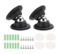 sourcing map 2PCS 1.9" Magnetic Door Stopper, Magnetic Door Catch with Adhesive Screws for RV Baggage Door, Travel Trailer, Bedroom, Bathroom, Kitchen, Office, Dark Gray