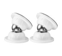 sourcing map 2Pcs 1.9" Magnetic Door Stopper, Soft Silicone Magnetic Doorstops for Wall and Floor Mount, No Drilling Door Holder with Adhesive for RV Baggage Doors, Home, Office, White