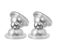 sourcing map 2Pcs 1.9" Magnetic Door Stopper, Soft Silicone Magnetic Doorstops for Wall and Floor Mount, No Drilling Door Holder with Adhesive for RV Baggage Doors, Home, Office, Transparent