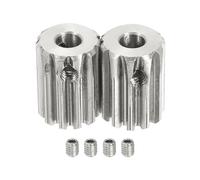 sourcing map 2Pcs 1 Mod 11T Spur Gear 5mm Bore, 304 Stainless Steel Pinion Gear, 20°Pressure Angle, for Spur Rack and RC Model Car or Motor DIY