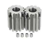 sourcing map 2Pcs 1 Mod 12T Spur Gear 6mm Bore, 304 Stainless Steel Pinion Gear, 20°Pressure Angle, for Spur Rack and RC Model Car or Motor DIY