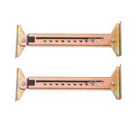 sourcing map 2Pcs 10-Gear Adjustable Lifting Bracket, Adjustable Angle Hinge Lift Rod Mechanism for Sofa Bed Massage Table Cabinet Wardrobe, Triangle Double End Color Zinc