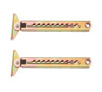 sourcing map 2Pcs 10-Gear Adjustable Lifting Bracket, Adjustable Angle Hinge Lift Rod Mechanism for Sofa Bed Massage Table Cabinet Wardrobe, Triangle Single End Color Zinc