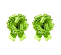 sourcing map 2Pcs 10 Inch Metallic Large Big Pull Bow Gift Wrapping Bows Ribbon for Wedding Car Baskets Presents Christmas Bow, Emerald Green