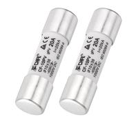 sourcing map 2Pcs 1000V 20A Ceramic Cartridge Fuses, 10x38mm Fast Blow Time Delay Fuse for Photovoltaic Solar Systems DIY Inverter Circuit Board