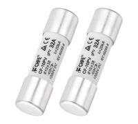 sourcing map 2Pcs 1000V 32A Ceramic Cartridge Fuses, 10x38mm Fast Blow Time Delay Fuse for Photovoltaic Solar Systems DIY Inverter Circuit Board