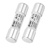sourcing map 2Pcs 1000V 6A Ceramic Cartridge Fuses, 10x38mm Fast Blow Time Delay Fuse for Photovoltaic Solar Systems DIY Inverter Circuit Board