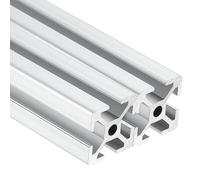 sourcing map 2Pcs 1010/10 Series 1x1 Inch Aluminum Extrusion Profile, European Standard Anodized Linear Rail for 3D Printer Part, CNC Machine, Linear Rail Guide (300mm, Silver)