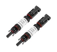 sourcing map 2Pcs 10A Solar Fuse Holder Inline, 1000V IP67 Waterproof Male and Female Connector with Fuse for Solar Photovoltaic System