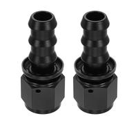 sourcing map 2pcs 10AN 0 Degree Straight Push Lock Hose Fitting End Aluminum Straight Swivel Barb Fuel Line Hose Adapter Fitting Barb Connector for Rubber Fuel Line