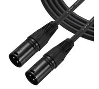 sourcing map 2Pcs 10ft 3 Pin XLR Male to Male Mic Cable XLR Male to Male Adapter Microphone Cable for Stage Studio Cable
