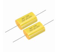 sourcing map 2Pcs 10uF Frequency Divider Capacitor, 250V Audio Speaker Crossover Non-Polarity Polypropylene MKP Film Capacitor