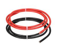 sourcing map 2pcs 12 AWG Silicone Electrical Wire, 12 Gauge 0.9m/3ft Electrical Wires, 600V 200C Tinned Copper Stranded High Temp Battery Wire for Automotive, Motor, RV Inverter - Red & Black