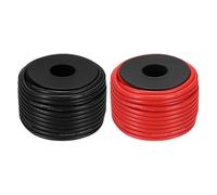 sourcing map 2pcs 12 AWG Silicone Electrical Wire Spool, 12 Gauge 15.2m/50ft Electrical Wires, 600V 200C Tinned Copper Stranded High Temp Battery Wire for Automotive, RV Inverter - Red & Black