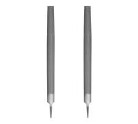 sourcing map 2pcs 12" Half Round Medium Cut File Double Cut Teeth Medium Metal File High Carbon Steel T12 Without Handle for Metal Wood Tool Sharpener, Gray