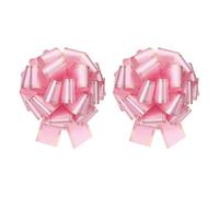 sourcing map 2pcs 12 Inch Giant Large Pull Bow Big Metallic Car Bows Ribbon with Gold Edge for Wedding Presents Gift Wrapping Christmas, Pink