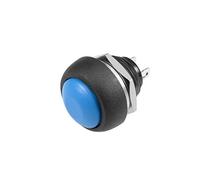 sourcing map 2Pcs,12mm Blue Momentary Push Button Switch Round Flat Button SPST NO