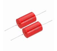 sourcing map 2pcs 12uf Frequency Divider Capacitor, 250V Red Axial Audio Speaker Crossover MKP Film Capacitor