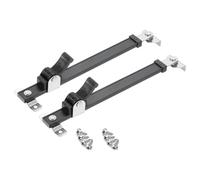 sourcing map 2Pcs 13.5 Inches Window Hinges, Stainless Steel Casement Window Stays, Adjustable Friction Stay Hinges Window Brace with Screws, Black