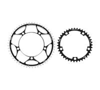 sourcing map 2pcs 130BCD Bike Chainring Set 39T/53T Round Narrow Wide Aluminum Chainring Chainwheel for Road Bike Bicycle 9/10/11 Speed Chains
