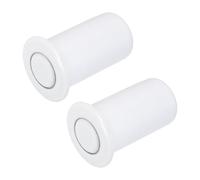 sourcing map 2PCS 13mm/0.51" Door Latch Dust Protector, 201 Stainless Steel Dust-Proof Security Sliding Lock Inserts, Barrel Bolt Lock Accessories for Interior and Outdoor Latch, White