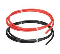 sourcing map 2pcs 14 AWG Silicone Electrical Wire, 14 Gauge 0.9m/3ft Electrical Wires, 600V 200C Tinned Copper Stranded High Temp Battery Wire for Automotive, Motor, RV Inverter - Red & Black