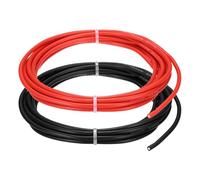 sourcing map 2pcs 14 AWG Silicone Electrical Wire, 14 Gauge 3m/10ft Electrical Wires, 600V 200C Tinned Copper Stranded High Temp Battery Wire for Automotive, Motor, RV Inverter - Red & Black