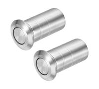 sourcing map 2PCS 14mm/0.55" Door Latch Dust Protector, 304 Stainless Steel Dust-Proof Security Sliding Lock Inserts, Barrel Bolt Lock Accessories for Interior and Outdoor Latch, Silver