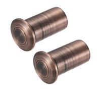 sourcing map 2PCS 14mm/0.55" Door Latch Dust Protector, 304 Stainless Steel Dust-Proof Security Sliding Lock Inserts, Barrel Bolt Lock Accessories for Interior and Outdoor Latch, Copper