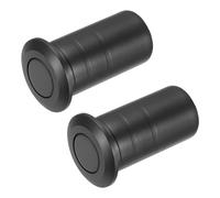 sourcing map 2PCS 14mm/0.55" Door Latch Dust Protector, 304 Stainless Steel Dust-Proof Security Sliding Lock Inserts, Barrel Bolt Lock Accessories for Interior and Outdoor Latch, Black