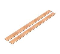 sourcing map 2Pcs 15.8" x 4/5" Copper Flat Bar,1/25" Thickness Copper Bar Stock for Grounding Systems Architectural Projects