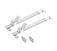 sourcing map 2Pcs 15 Inches Window Hinges, Stainless Steel Casement Window Stays, Adjustable Friction Stay Hinges Window Brace with Screws, Silver
