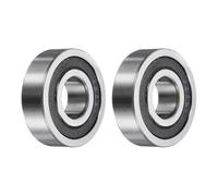 sourcing map 2Pcs 153711-2RS Non-Standard Ball Bearings 15mm ID x 37mm OD x 11mm Thickness Bearings Double Rubber Sealed Chrome Steel Bearing for Industrial Machinery