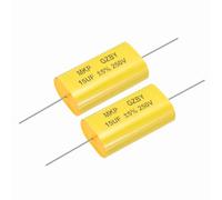 sourcing map 2Pcs 15uF Frequency Divider Capacitor, 250V Audio Speaker Crossover Non-Polarity Polypropylene MKP Film Capacitor