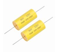 sourcing map 2Pcs 15uf Frequency Divider Capacitor, 250V Axial Audio Speaker Crossover MKP Film Capacitor
