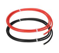 sourcing map 2pcs 16 AWG Silicone Electrical Wire, 16 Gauge 0.9m/3ft Electrical Wires, 600V 200C Tinned Copper Stranded High Temp Battery Wire for Automotive, Motor, RV Inverter - Red & Black