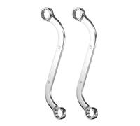 sourcing map 2pcs 16mm x 17mm Metric 12-Point S-Style Box Wrench Double End S-Shaped Wrench Chrome Plated 45# Steel S Box Wrenches for Home Auto Bike Repair Machine Maintenance
