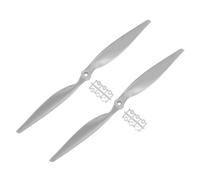 sourcing map 2Pcs 16x8 Inch Propeller RC Propellers 2-Vane Blades Props Gray with Adapter Rings for RC Airplane Aircraft Prop Replacement
