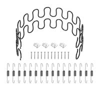 sourcing map 2Pcs 19.7" Upholstery Spring Replacement Kit, Carbon Steel Sagging Cushions Repair Kit Arch Spring with Balance Hooks, S Spring Clips, Screws for Sofa Recliner Chair, Black