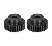 sourcing map 2Pcs 1M 30T Steel Motor Pinion Gears, RC Motor Gears Fits 8mm Shaft Bore for RC Vehicles Truck Drift Remote Control Car Off-Road Crawler Parts, Black