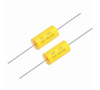 sourcing map 2Pcs 1uf Frequency Divider Capacitor, 250V Axial Audio Speaker Crossover MKP Film Capacitor