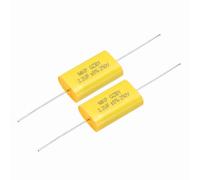 sourcing map 2Pcs 2.2uF Frequency Divider Capacitor, 250V Audio Speaker Crossover Non-Polarity Polypropylene MKP Film Capacitor
