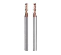 sourcing map 2pcs 2.5mm Dia 4mm Shank Square Nose End Mill 2 Flutes HRC55 Carbide AlTiN Coated CNC Router Bits Cutter Tools for End Milling CNC Machining